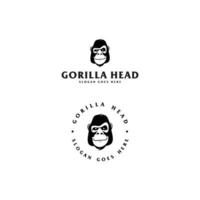 gorilla met cirkel logo vector