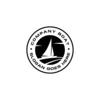 zeilboot logo vector ontwerp