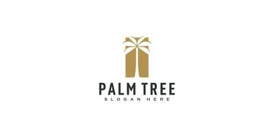 palmboom logo vector ontwerp