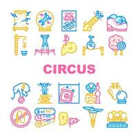 circus entertainment collectie iconen set vectorillustratie vector