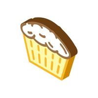 muffin bakkerij dessert isometrische pictogram vectorillustratie vector