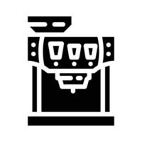 kantoor koffiezetapparaat glyph pictogram vectorillustratie vector