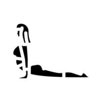 yoga fitness oefening glyph pictogram vectorillustratie vector