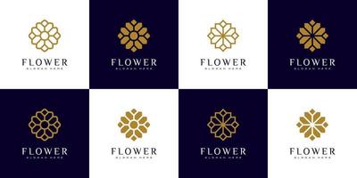 set van bloem logo vector ontwerpsjabloon