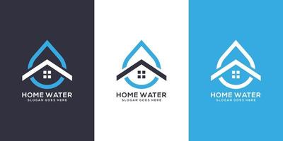 water huis logo vector ontwerp