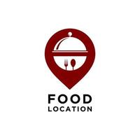 voedsel locatie logo vector sjabloon