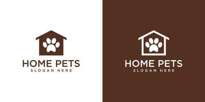 huisdieren huis logo vector ontwerp