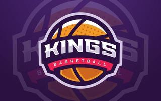 kings basketball club logo sjabloon voor sportteam en toernooi vector
