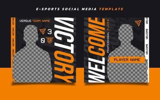 esports gaming overwinning social media post ontwerpsjabloon vector