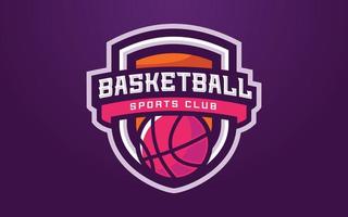 basketbalclub logo sjabloon voor sportteam of toernooi vector