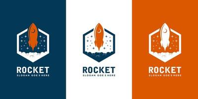 raket lancering logo vector sjabloon