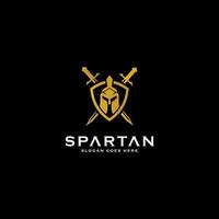 spartaans logo en vector design helm en hoofd