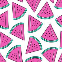 naadloos zomerpatroon met gesneden watermeloen vector