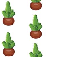 cactussen in een pot. patroon.vector voorraad illustratie geïsoleerd op een witte achtergrond. vector