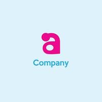 brief een alfabet bedrijf logo ontwerpsjabloon, kid spullen logo concept, pinky, girly, vrolijk, ok hand symbool illustratie, vector project eps 10