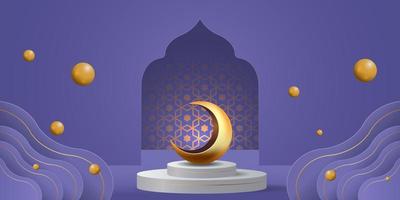 ramadan kareem banner achtergrondontwerp illustratie vector