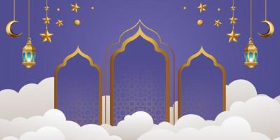 ramadan kareem banner achtergrondontwerp illustratie vector