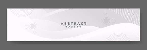 sjabloon voor abstracte witte vloeiende golfbanner vector