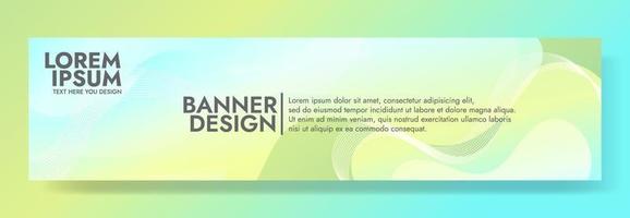 sjabloon voor abstracte groene vloeiende golfbanner vector