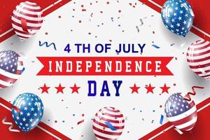 fijne 4 juli amerika onafhankelijkheidsdag vector