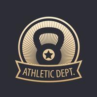 atletische afdeling, sportschool embleem vector