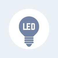 led gloeilamp pictogram geïsoleerd op wit, vectorillustratie vector