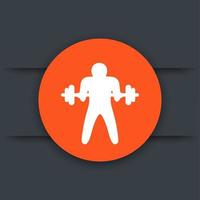 biceps curl icoon, arm, training, oefening, training vector