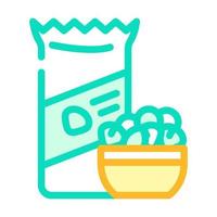 noten snack kleur pictogram vectorillustratie vector