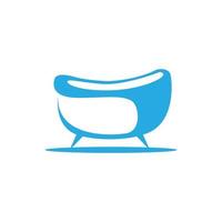 badkuip moderne vorm logo ontwerp vector grafisch symbool pictogram illustratie creatief idee