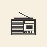 oude radio hipster logo ontwerp vector grafisch symbool pictogram illustratie creatief idee