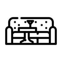 lounge gebied lijn pictogram vectorillustratie plat vector