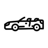 cabriolet auto lijn pictogram vectorillustratie vector