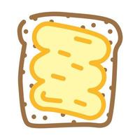 stuk brood met pindakaas kleur pictogram vectorillustratie vector