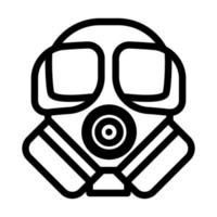 gasmasker lijn pictogram vectorillustratie vector