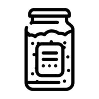 fles voor opslag glutenvrij voedsel lijn pictogram vectorillustratie vector