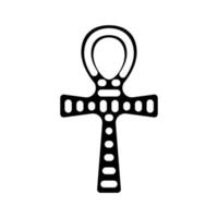 ankh decoratie glyph pictogram vectorillustratie vector