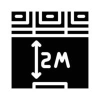 afstand houden glyph pictogram vector illustratie teken