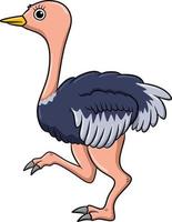 illustratie van een cartoon struisvogel vector