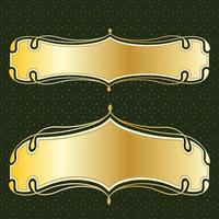 label banner frame achtergrond decoratie goud luxe koninklijk metaal schat vector