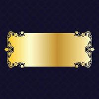 banner label goud luxe koninklijk antiek vintage menu bord bord grens victoriaans gedetailleerd vector