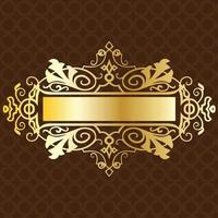 banner label goud luxe koninklijk antiek vintage menu bord bord grens victoriaans gedetailleerd vector