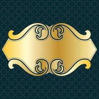 label banner bord vector gouden sier luxe koninklijk victoriaans ontwerp