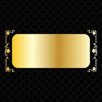banner label goud luxe koninklijk antiek vintage menu bord bord grens victoriaans gedetailleerd vector