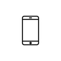 smartphone eenvoudig grafisch pictogram vector