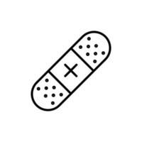 eenvoudige gips medische gezondheid pictogram lijntekeningen vector