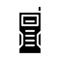 laser afstandsmeter apparaat glyph pictogram vectorillustratie vector