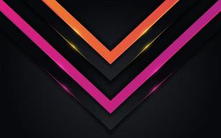 abstracte zwarte achtergrond met paarse en oranje gradiëntcombinatie achtergrond vector