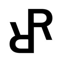 logo icoon rr moderne stijl vector