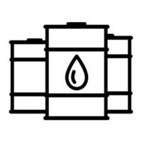 vat met brandstoffen. vat met oliedruppellogo. olie voorraden. gallon brandstof. benzinestation vector