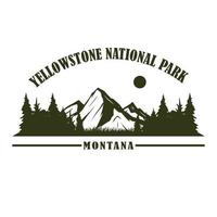 Yellowstone National Park ontwerpconcept vector